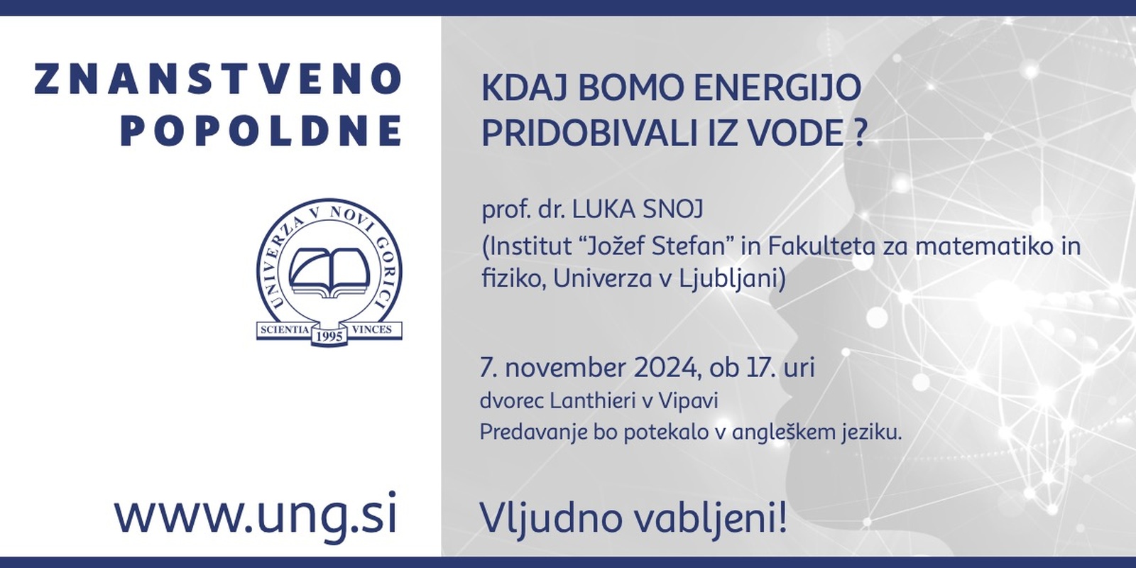 Znanstveno popoldne: Kdaj bomo energijo pridobivali iz vode?