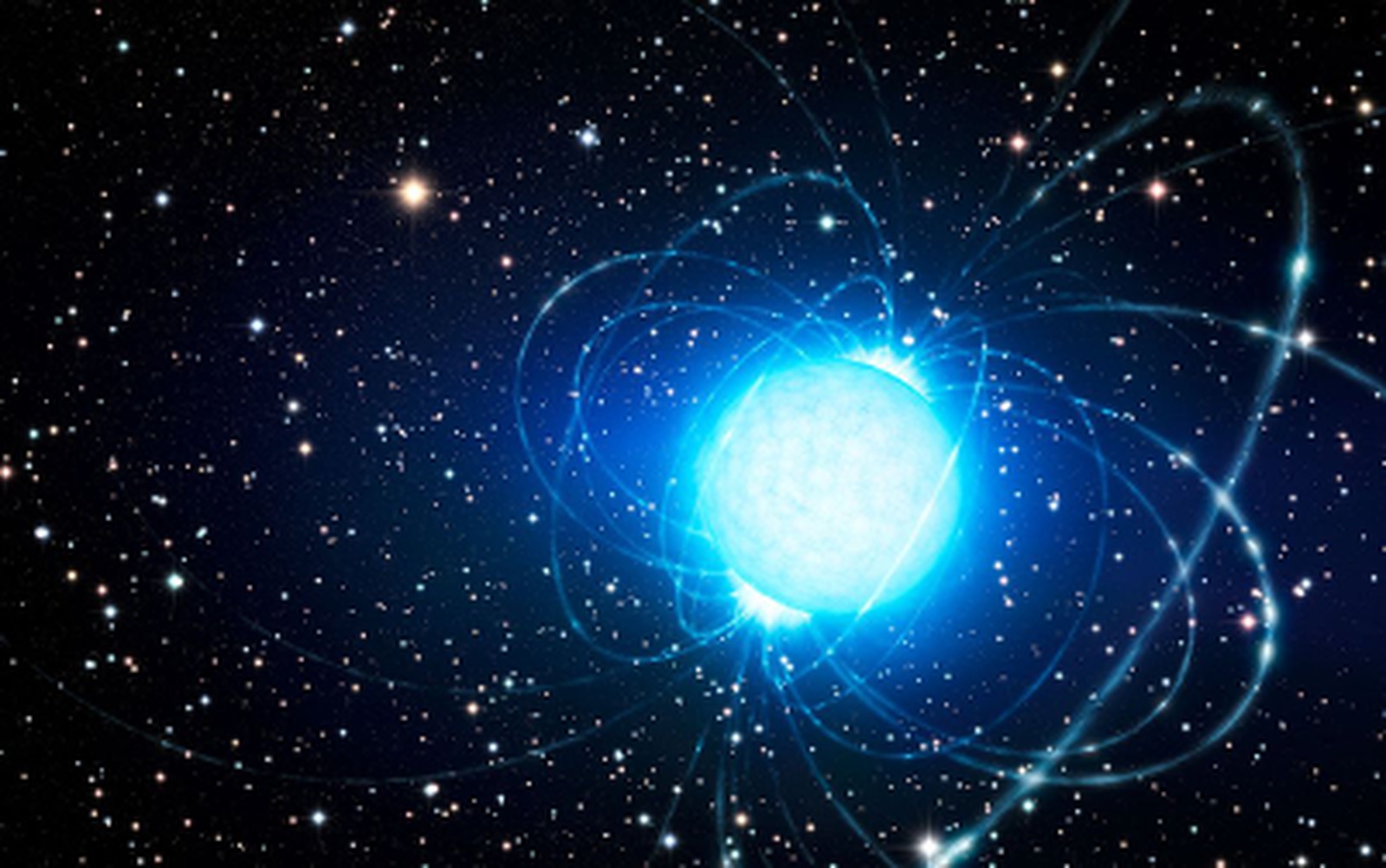 Artistic view of a magnetar neutron star.  Credit:  © ESO/L. Calçada.