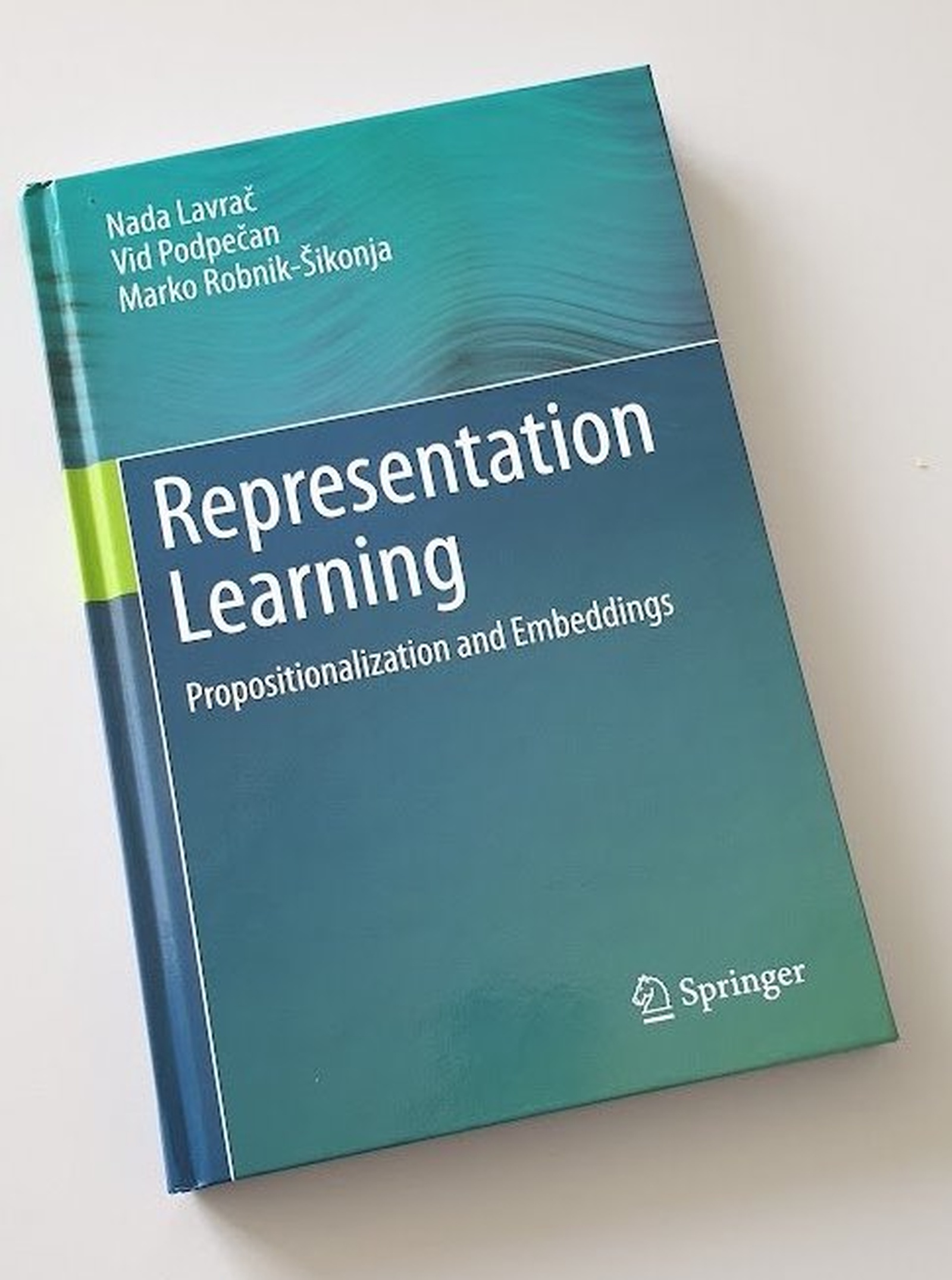 A monograph on representation learning was published by the Springer publishing house