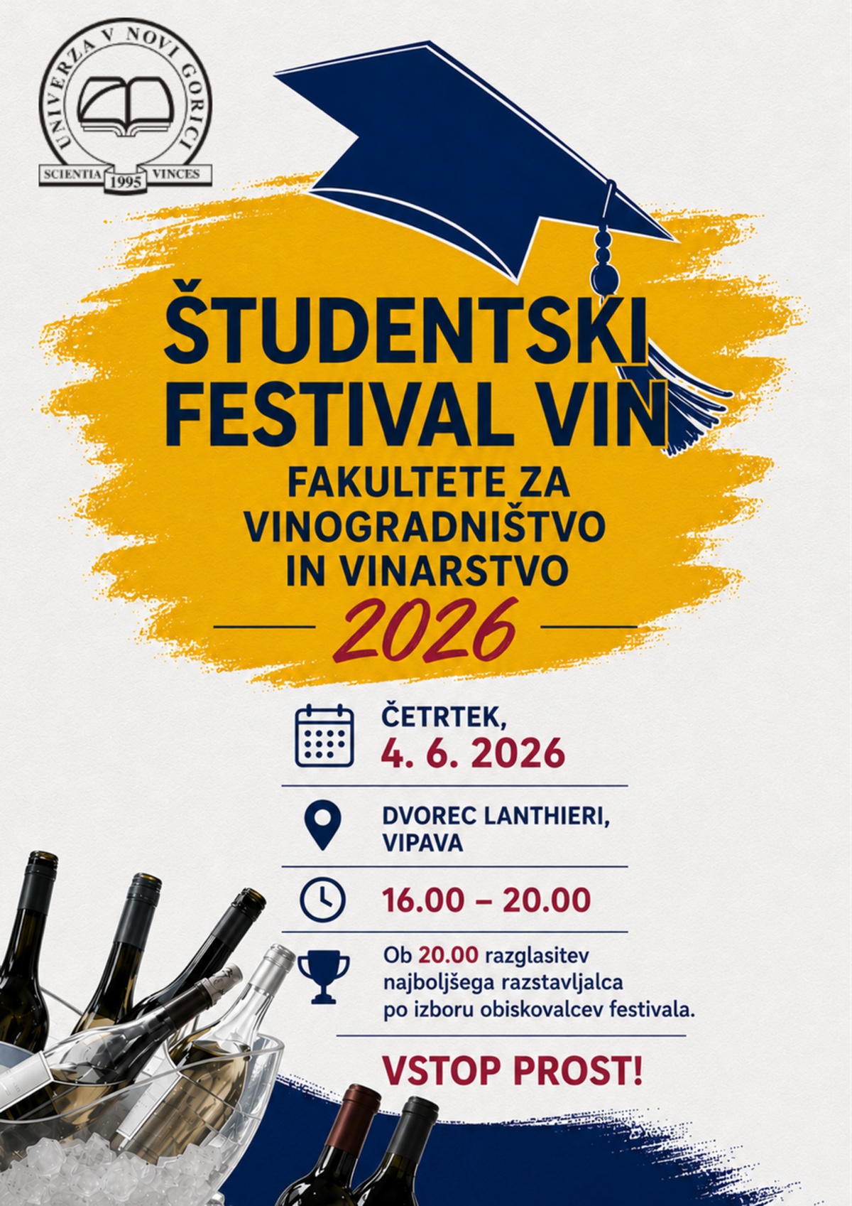 Študentski festival vin Fakultete za vinogradništvo in vinarstvo • UNG