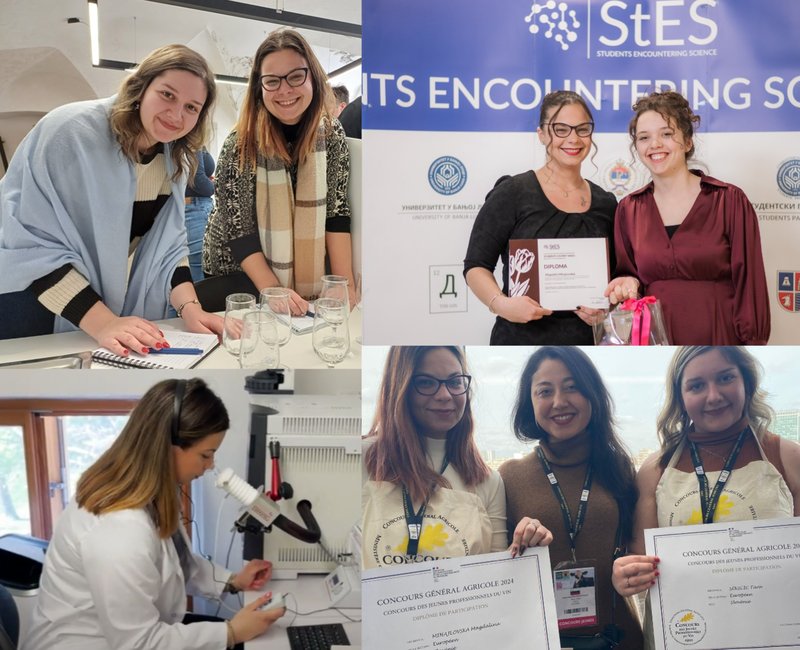 Na fotografiji so študentje, ki so sodelovali v raziskavah ter predstavljaji rezultate na mednarodnih konferencah.