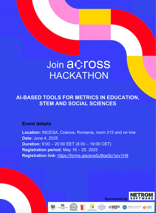 letak z vabilom na Hackatlon ACROSS